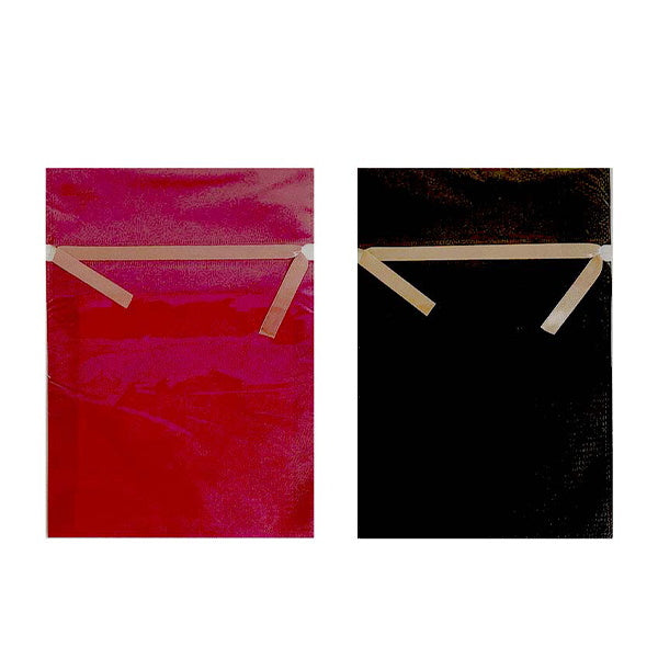 ギフトバッグ プレゼント用バッグ ラッピング袋 不織布巾着バッグ L ブラック・ボルドー 335648