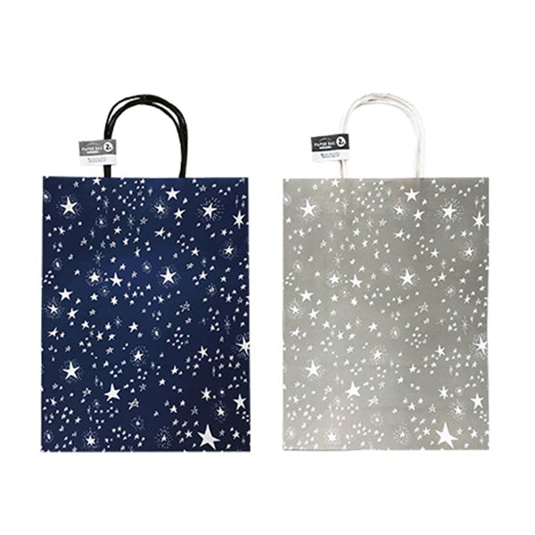 ギフトバッグ プレゼントバッグ ハンドルバッグ ペーパーバッグ 2枚 星 L 336019