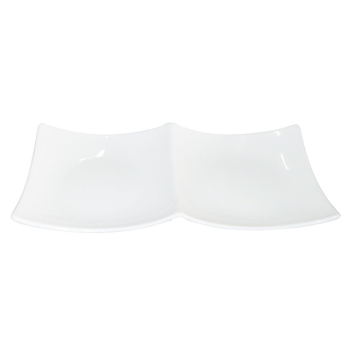 仕切り皿 小分け皿ミルキー ツイン角皿 198×99×H26mm 336134