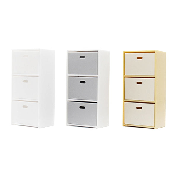 ミニチュア 3段カラーボックス 336332