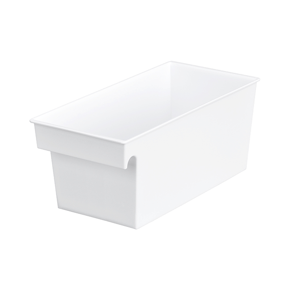 収納ケース 収納ボックス シンプルストレージ スリム ホワイト 278×130×115mm 336501