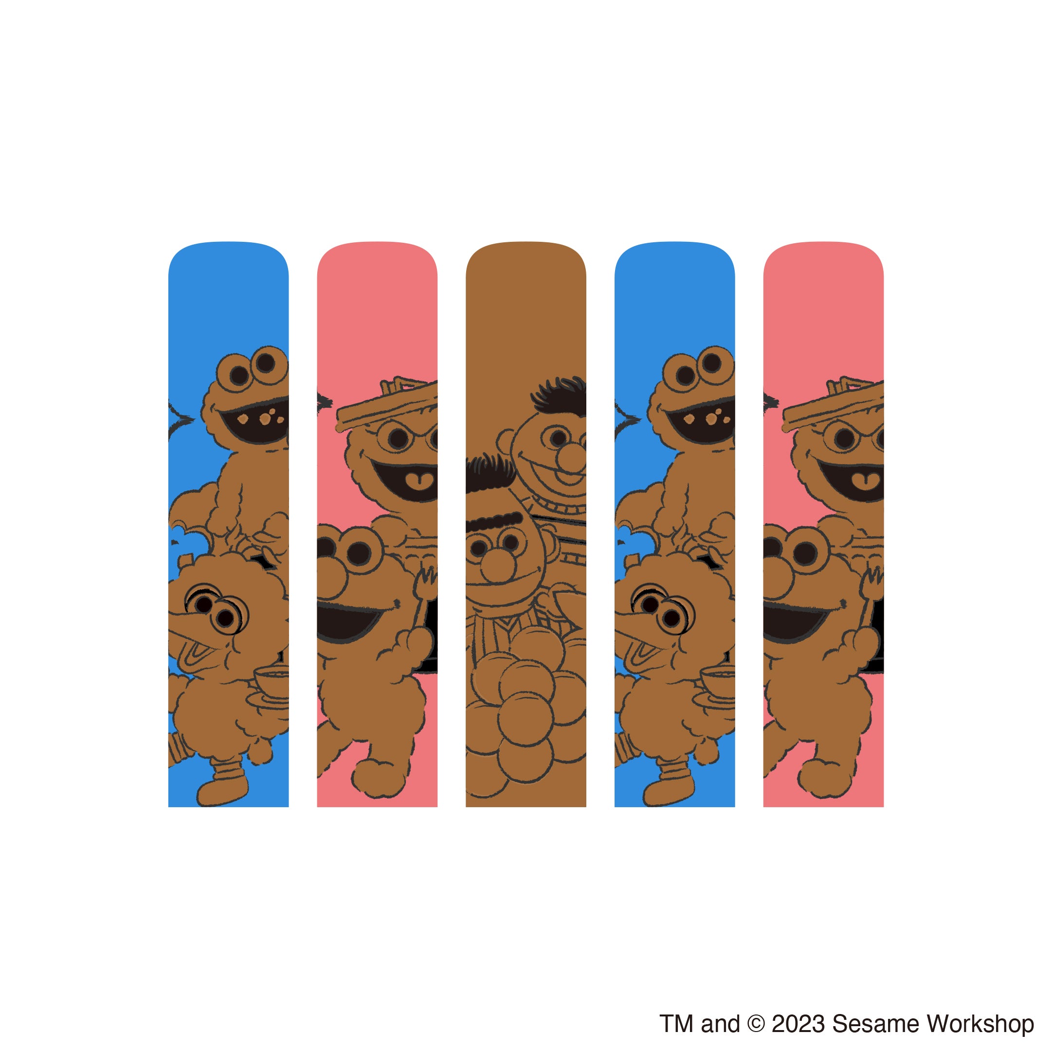 セサミストリート鉛筆キャップ/ツートーンスタイル 5個入 336665