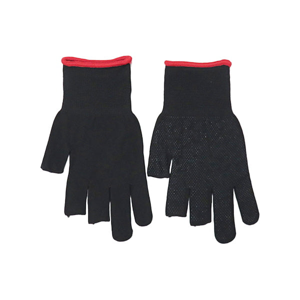 作業用軍手 SD-14 3本指先カットぴったりフィット黒M 337156