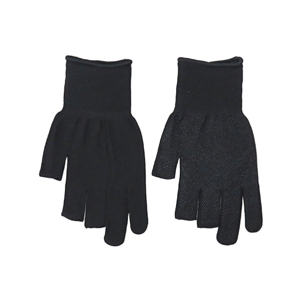 作業用軍手 SD-15 3本指先カットぴったりフィット黒L 337157