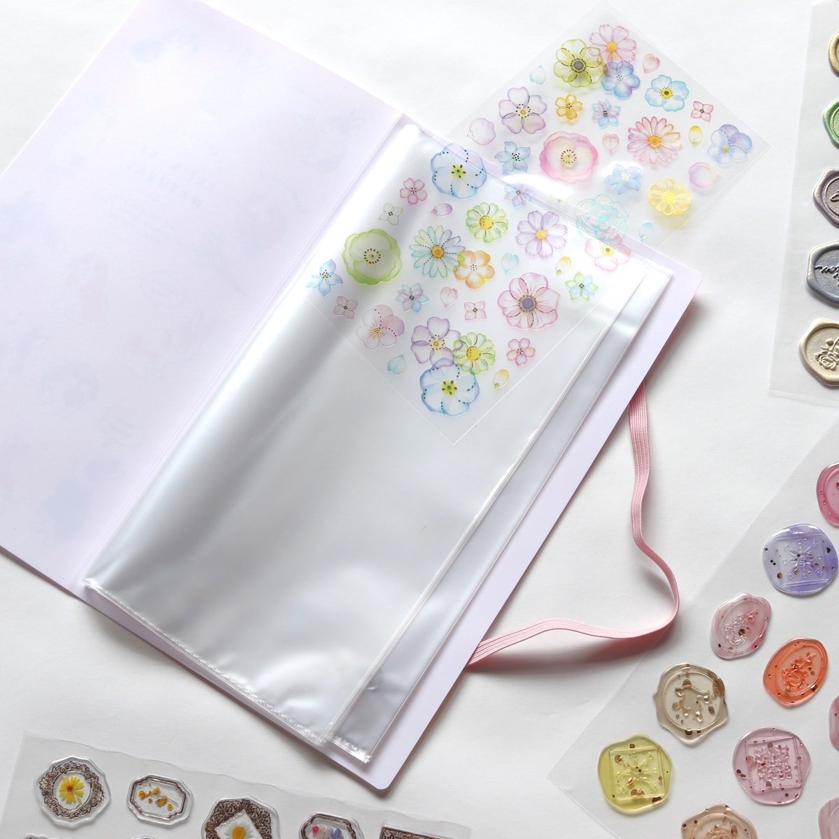 シール収納ファイル 20ポケット 水彩アニマル 338552