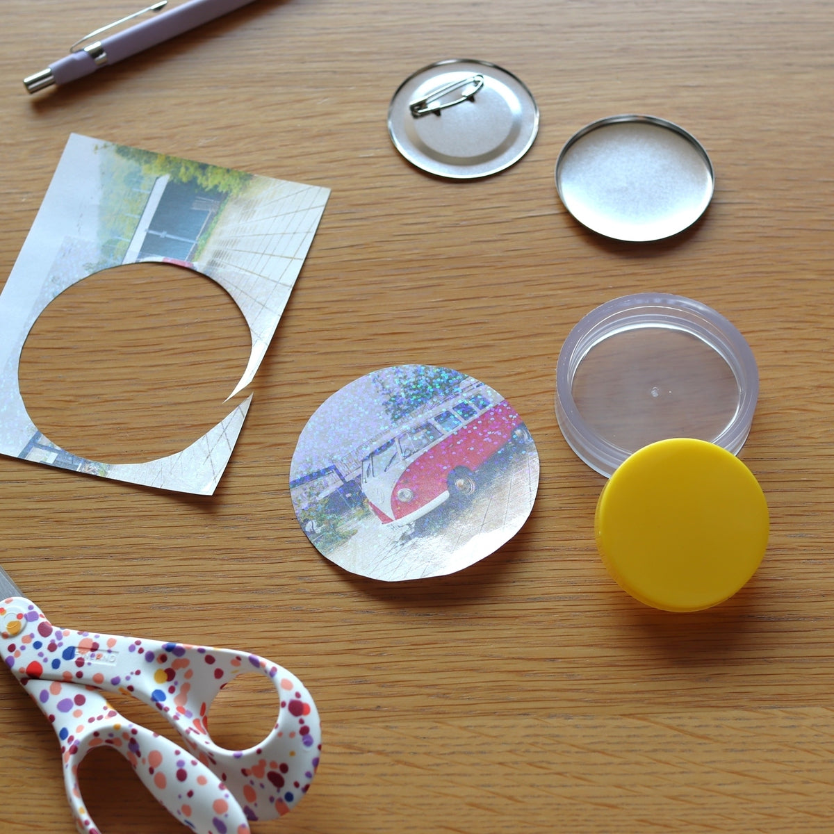 缶バッチ作成キット用透明ホログラムシール 338711