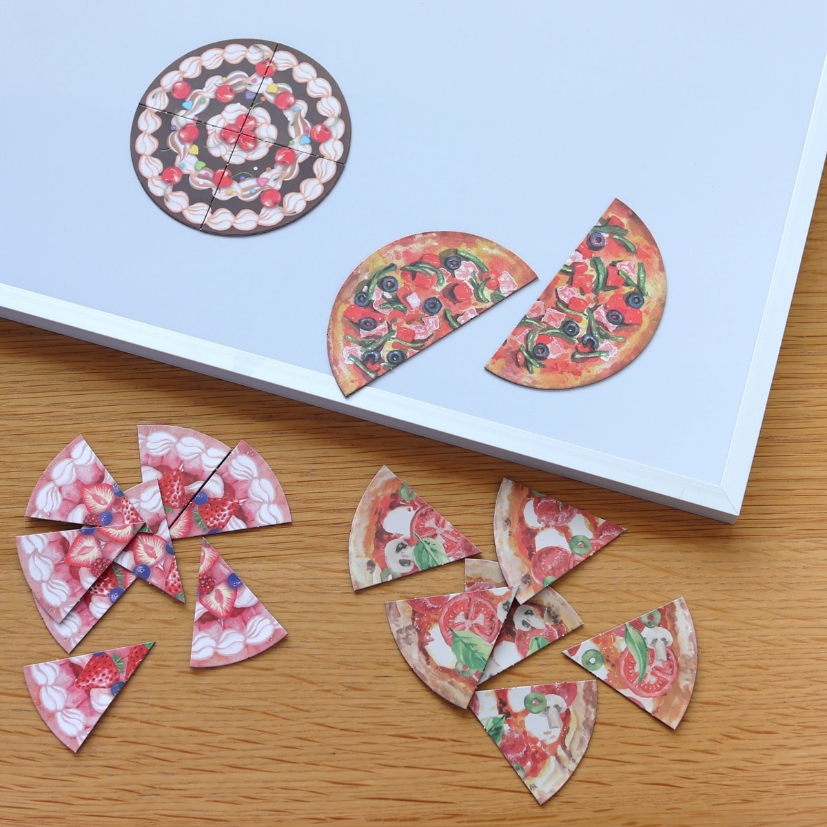 ダイカットマグネット 分数フード 20P 339362