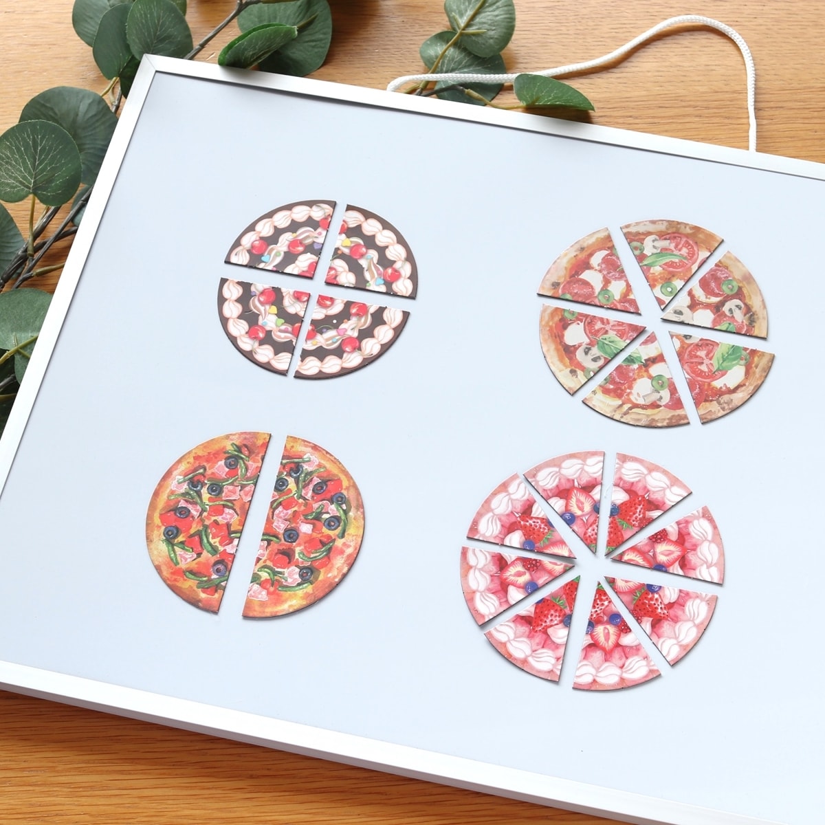 ダイカットマグネット 分数フード 20P 339362