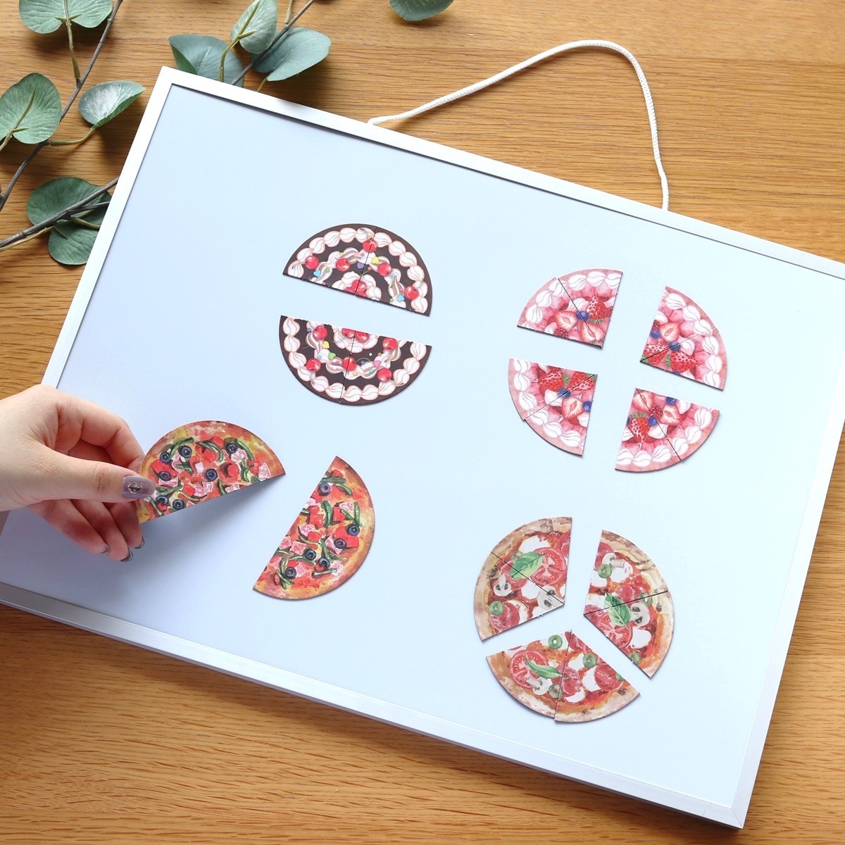 ダイカットマグネット 分数フード 20P 339362