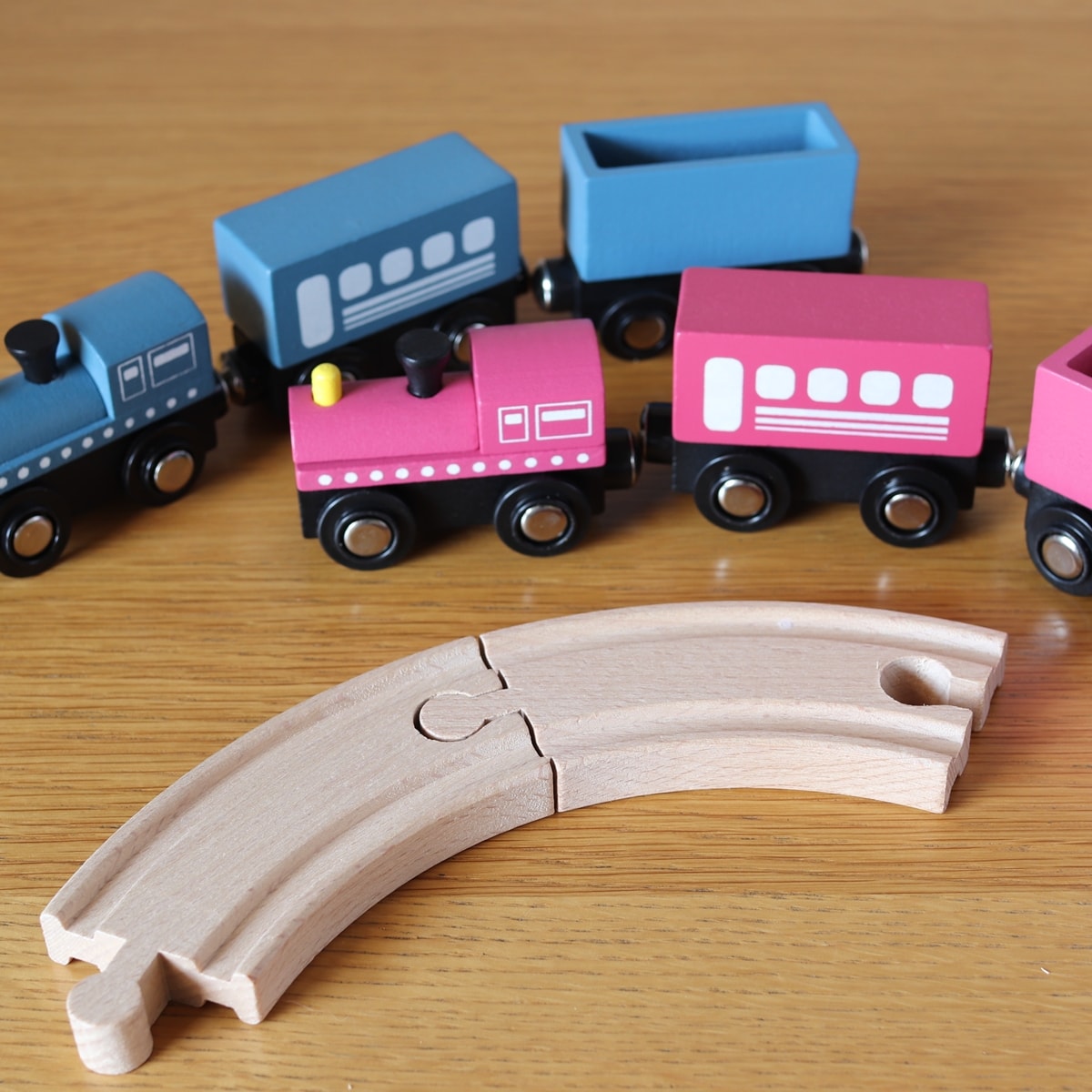 木製汽車 曲線レール2本入 339402