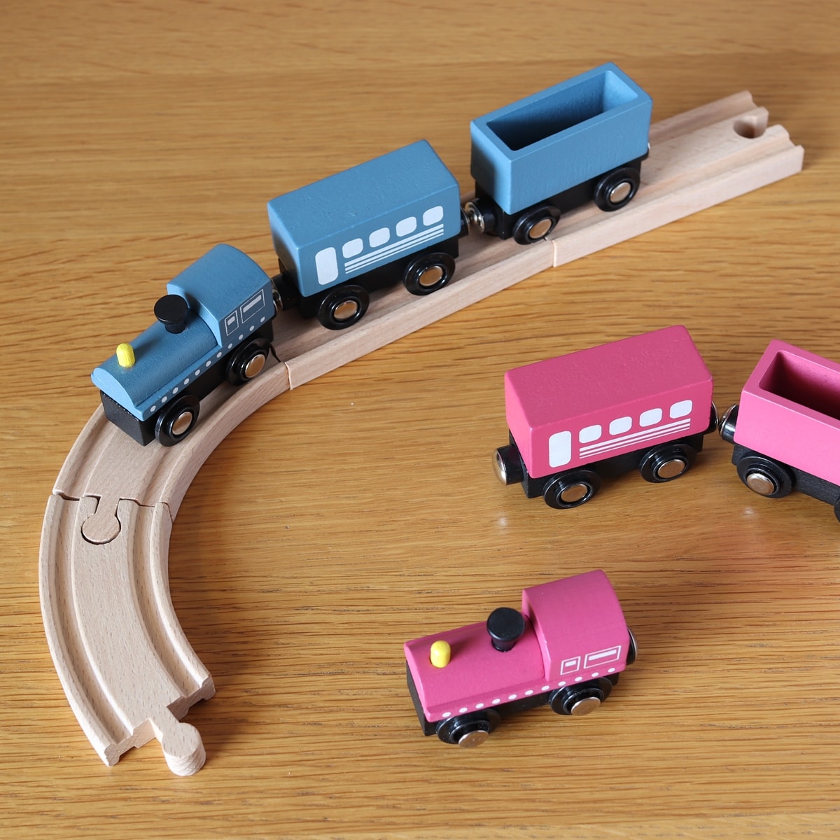 木製汽車 曲線レール2本入 339402