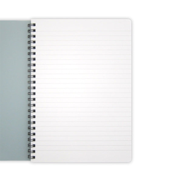 A5 PPカバーツインリングノート A罫 くすみカラー 50枚 340012