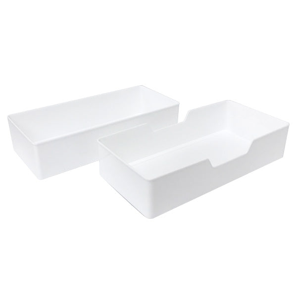 収納ケース 蓋つき 収納ボックス ストレージケース ホワイト サナダ精工 11×23×高さ5.5cm 340482