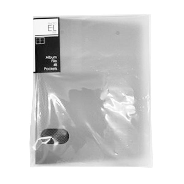 フォトアルバム 写真入れ フォトファイル 写真ファイル 2段48枚用 ケース付 ブラック 340609