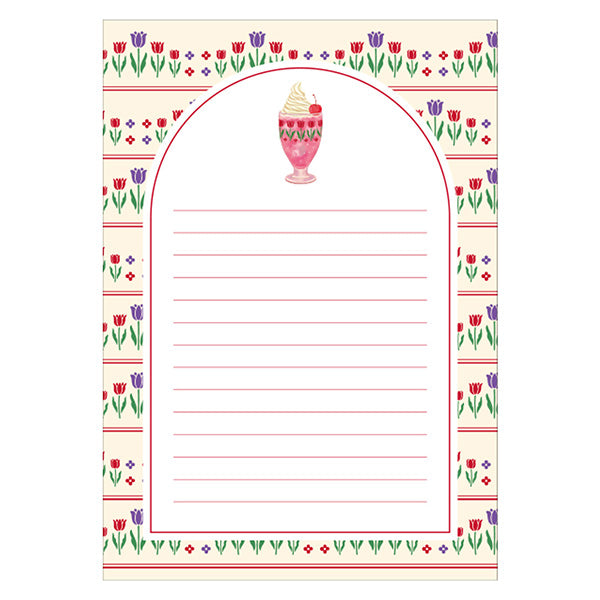 便箋 15P レトロフラワー 340970