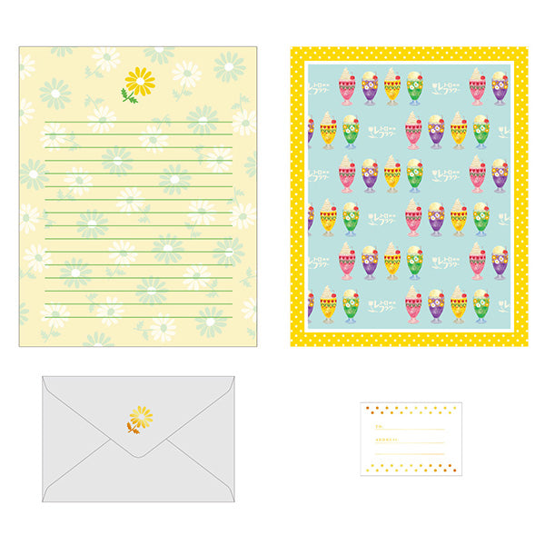 レターセット レトロフラワー 340974