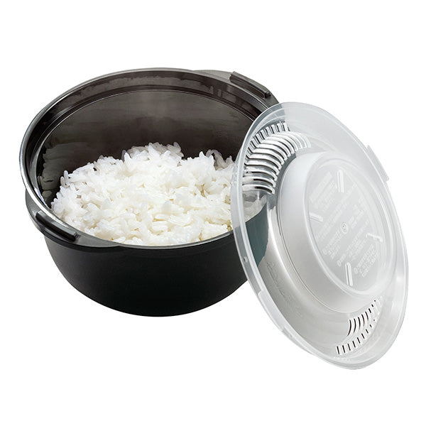 電子レンジ調理器ご飯一合炊き ブラック 341068