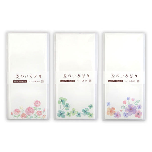 伊予和紙封筒 長形4号 花のいろどり 8枚 341128
