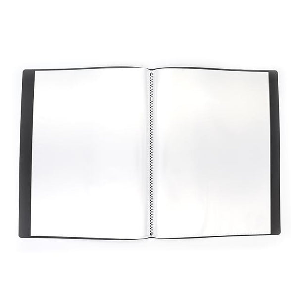 ポケットファイル ブックファイル ポケットクリアファイル A4 ブックファイル 40P 黒 341161