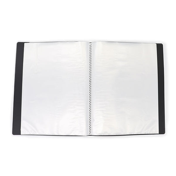 ポケットファイル ブックファイル ポケットクリアファイル B5 ブックファイル 40P 黒 341164