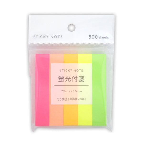 FIT MEMO 蛍光付箋 100枚 5本入 341268