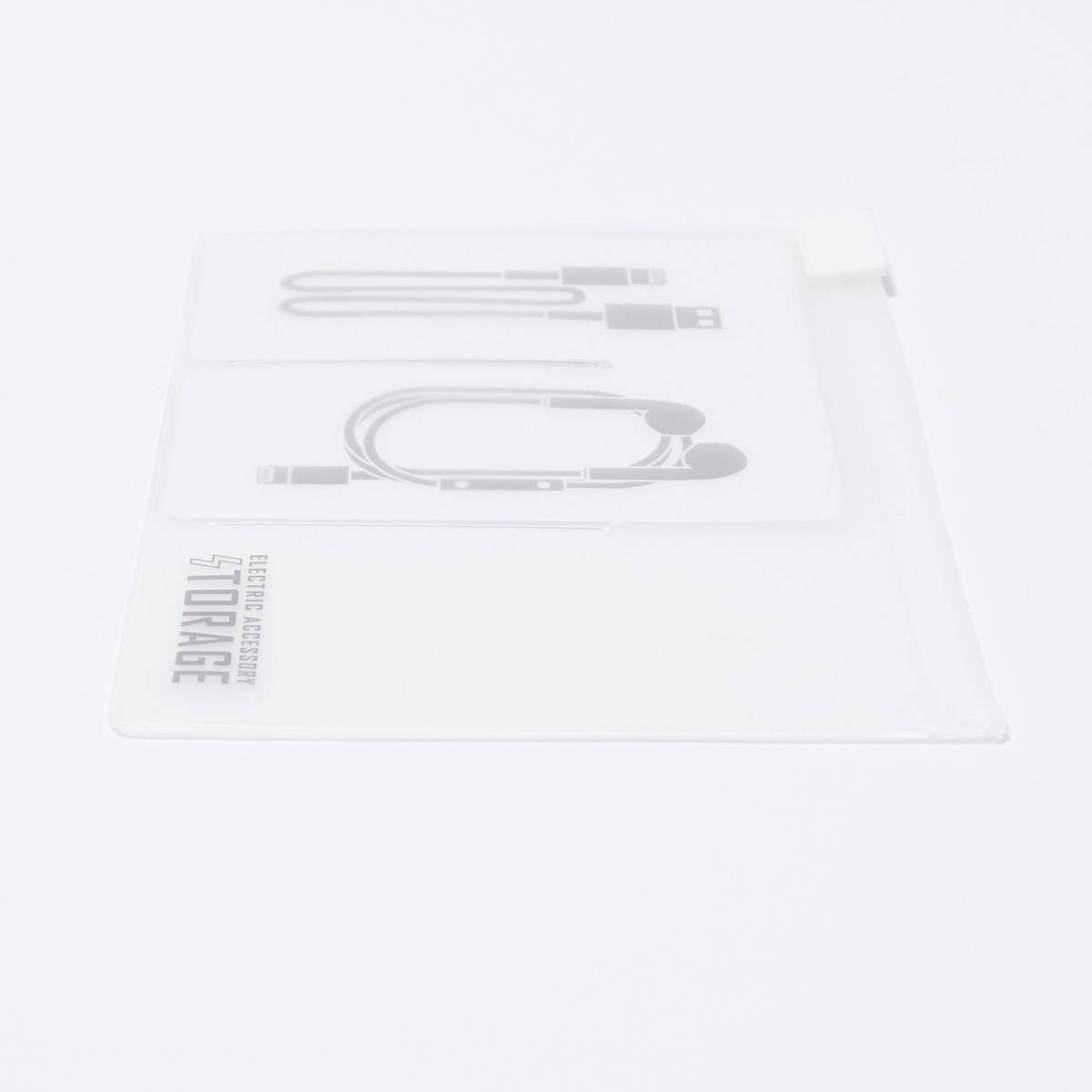 スライダー付収納ポーチ しわけられるEVAスライダーポーチ 3ポケット 341331