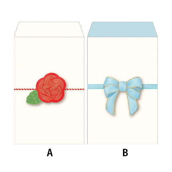 立体モチーフポチ袋 フラワー・リボン 5枚 341431