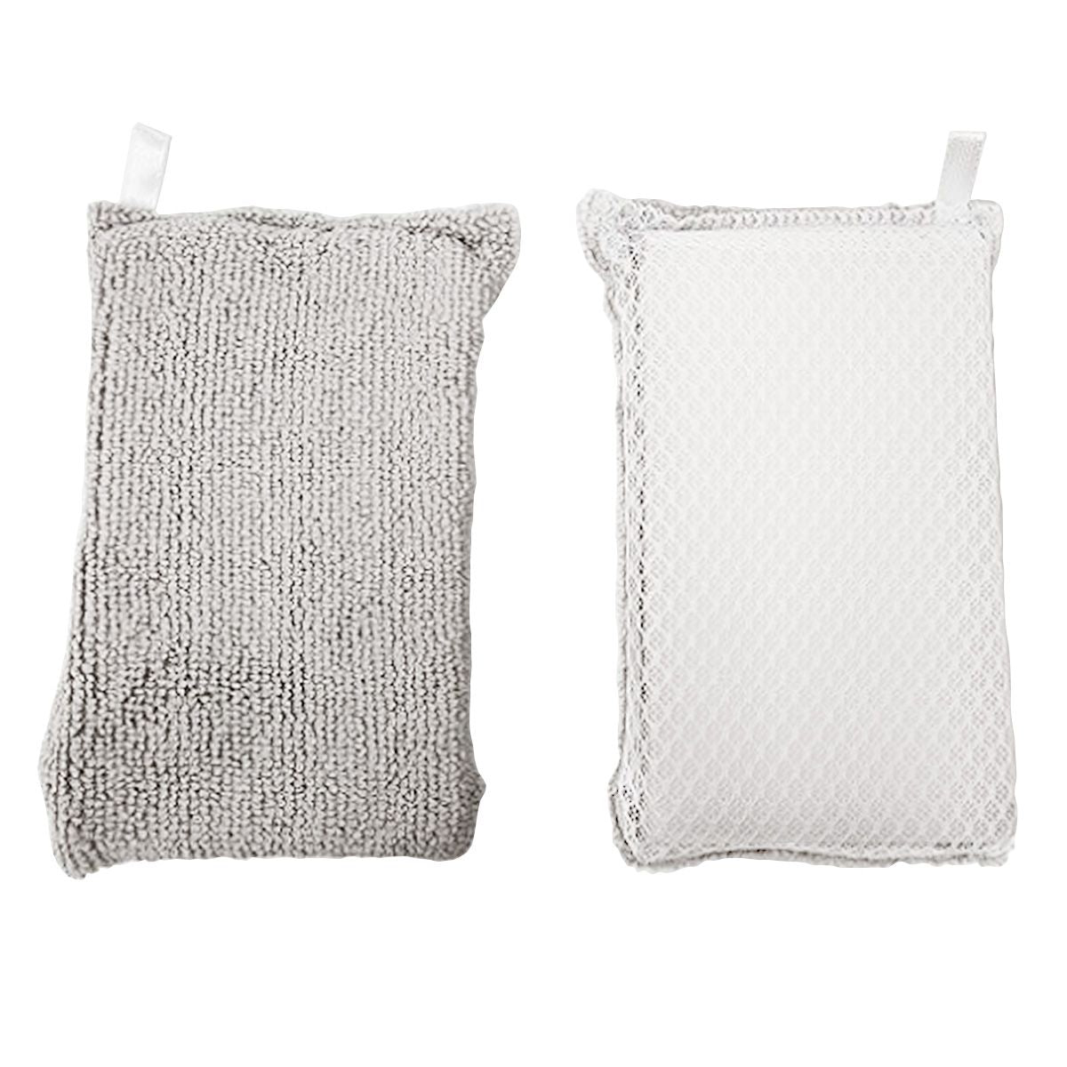 台所スポンジ キッチンスポンジ マイクロファイバーネットスポンジ2個入 341766