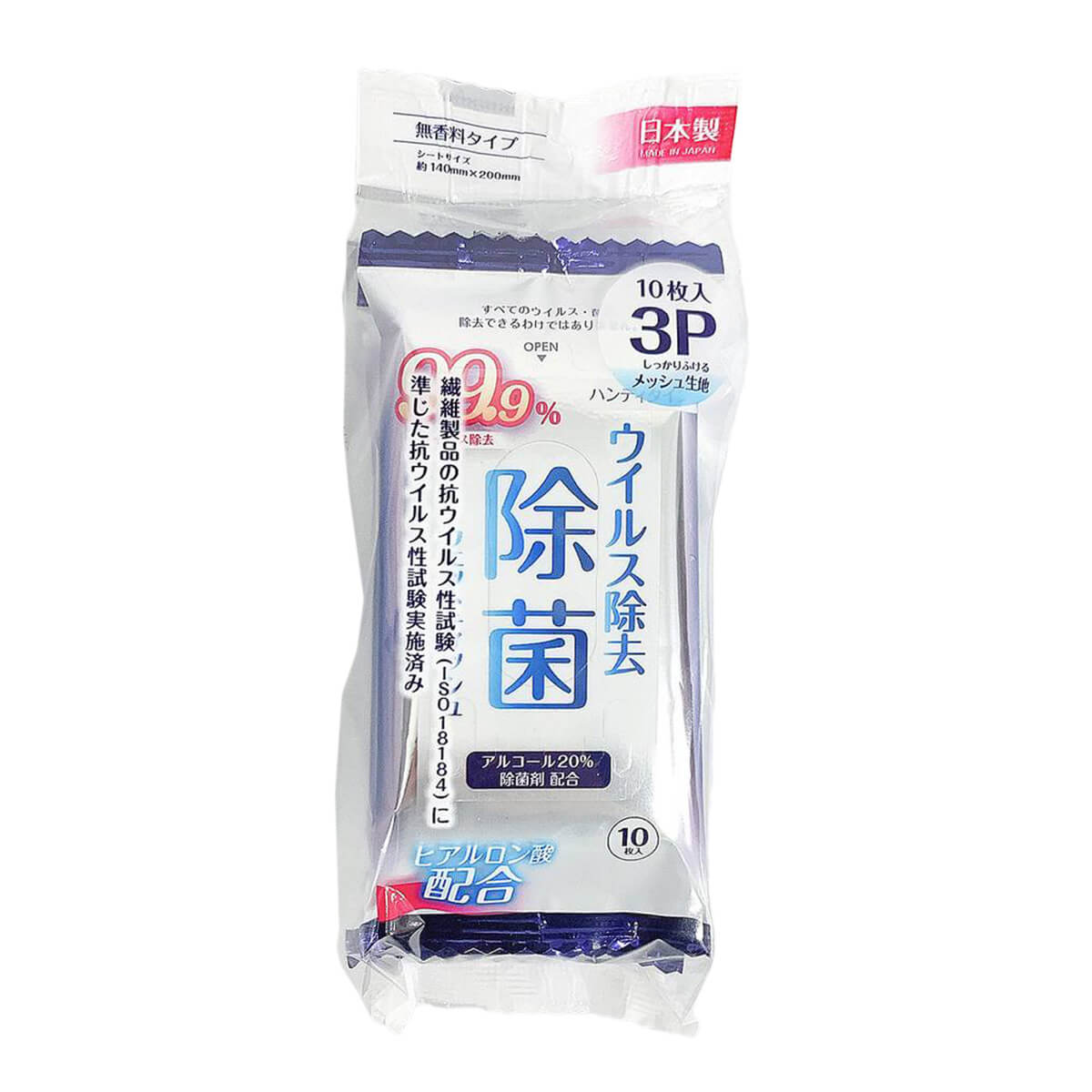 ウェットティッシュ 除菌シート ウイルス除去 除菌ウエットティッシュ 10枚×3P 除菌クリーナー 342181