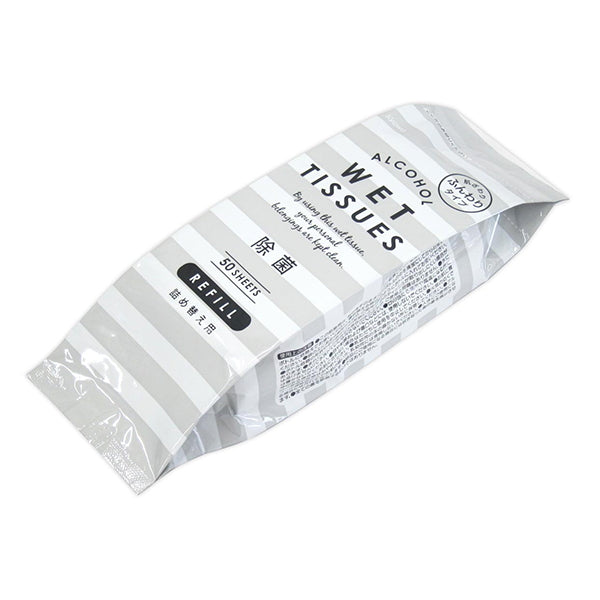 ウエットティッシュボトル つめかえ用 アルコール配合 50枚 342206