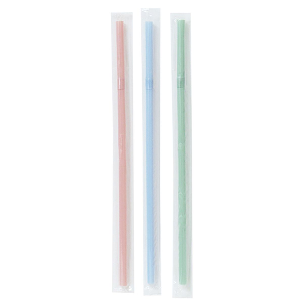 OPP袋入りストローくすみカラー50本 342386
