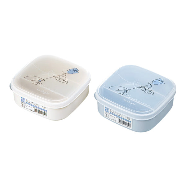 お弁当箱 ランチボックス  スクエア ギフト 仕切り付 電子レンジ可 342392