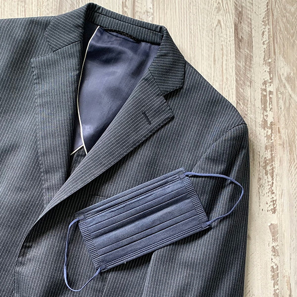 ニュアンスカラー不織布マスク カラーマスク 10枚入 ネイビー 342476