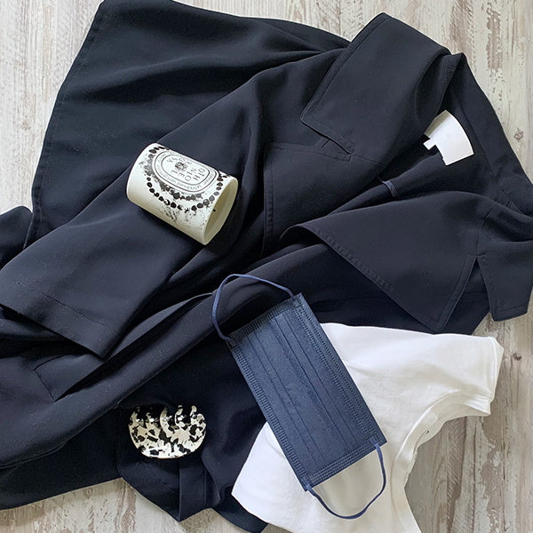 ニュアンスカラー不織布マスク カラーマスク 10枚入 ネイビー 342476