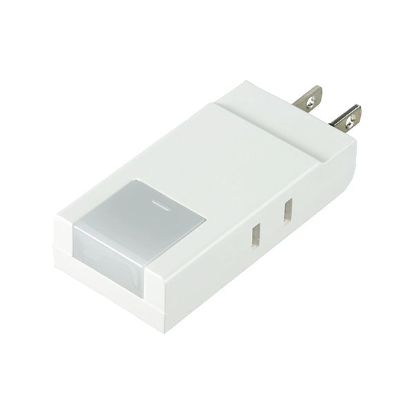 電源タップ 延長コード 延長ケーブル コンパクトタップ 2個口 LEDライト付 342854