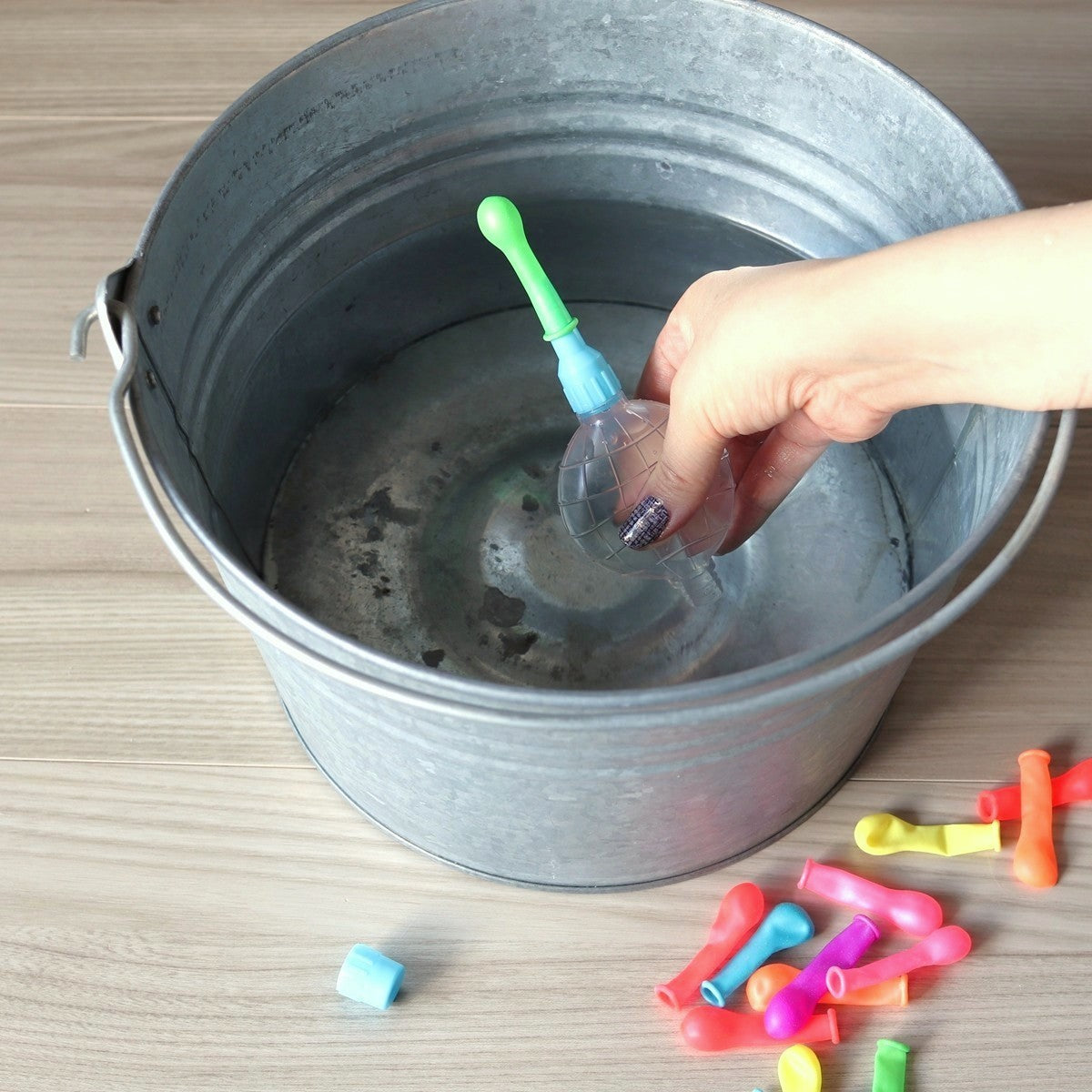 水玉風船 ポンプ付き15個入 343051