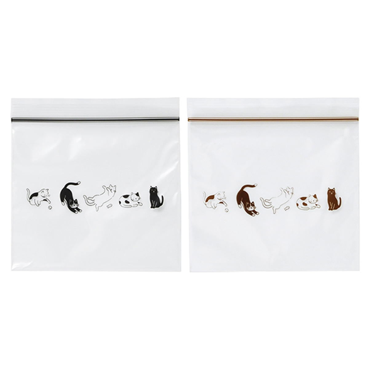 【OUTLET】フリーザーバッグねこ柄S12枚 343343