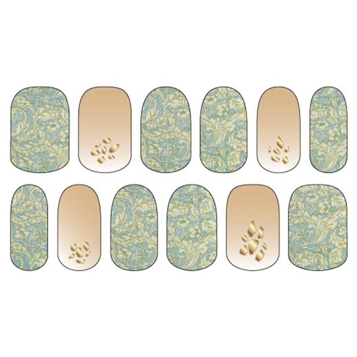 【OUTLET】ネイルステッカー ジェル風ネイルシール/ハンド WM ヤグルマギク 343387