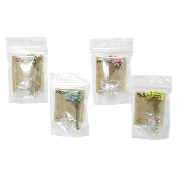 プリザーブドミニフラワーとビーズセット 343538