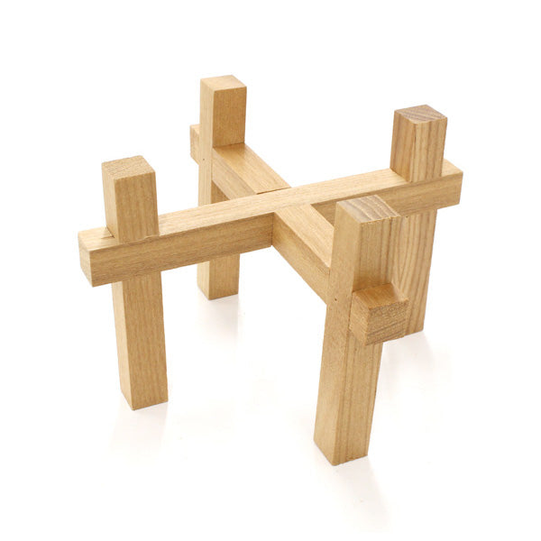 植木鉢スタンド 木製 プランタースタンド プランター台 15.5×15.5×10cm 343552