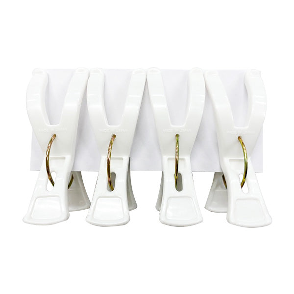 洗濯バサミ 洗濯ピンチ 物干しばさみ ホワイト ランドリーピンチ Y型 4P 耐候剤入 343911