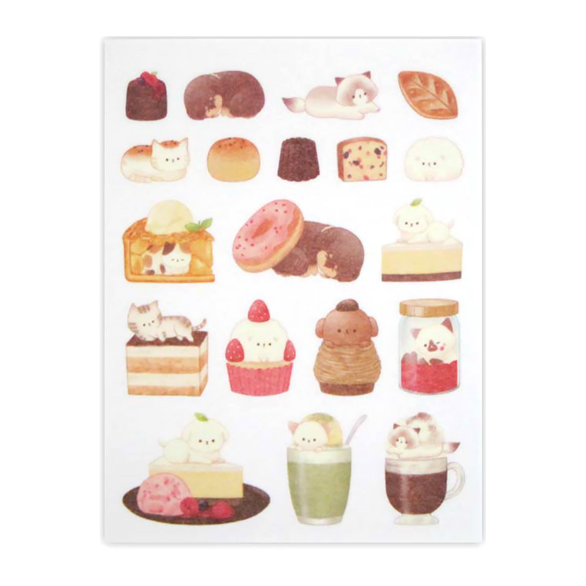 トレーシングダイカットシール ほっこりスイーツアニマルズ 76片 344673
