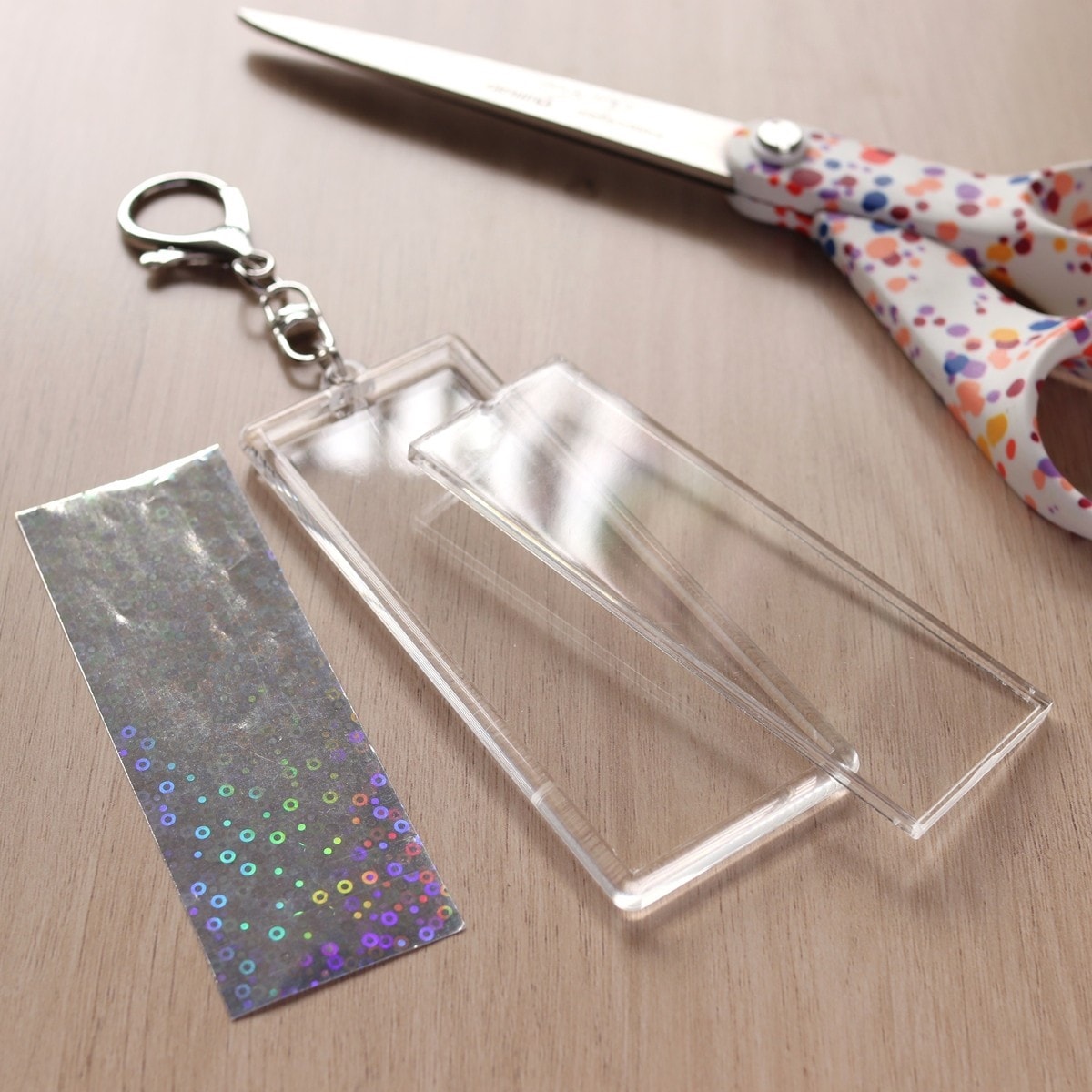 推しキーホルダー 銀テ フォトキーホルダー 銀テープ 345476