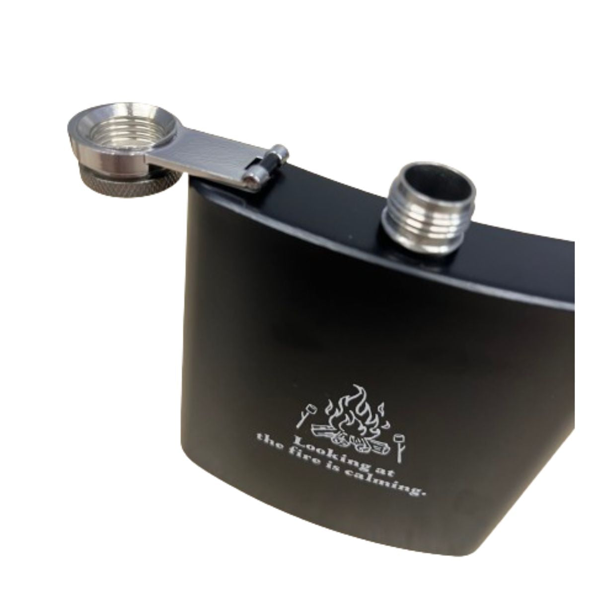 スキットル 小型水筒 蒸留酒ボトル アウトドアスキットル ブラック171ml 345668