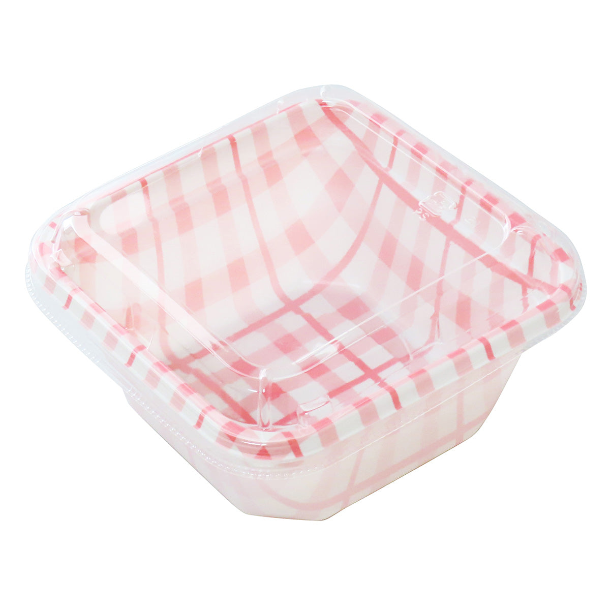 フードパック ランチパック ピンクチェック柄 角型 3枚 345704