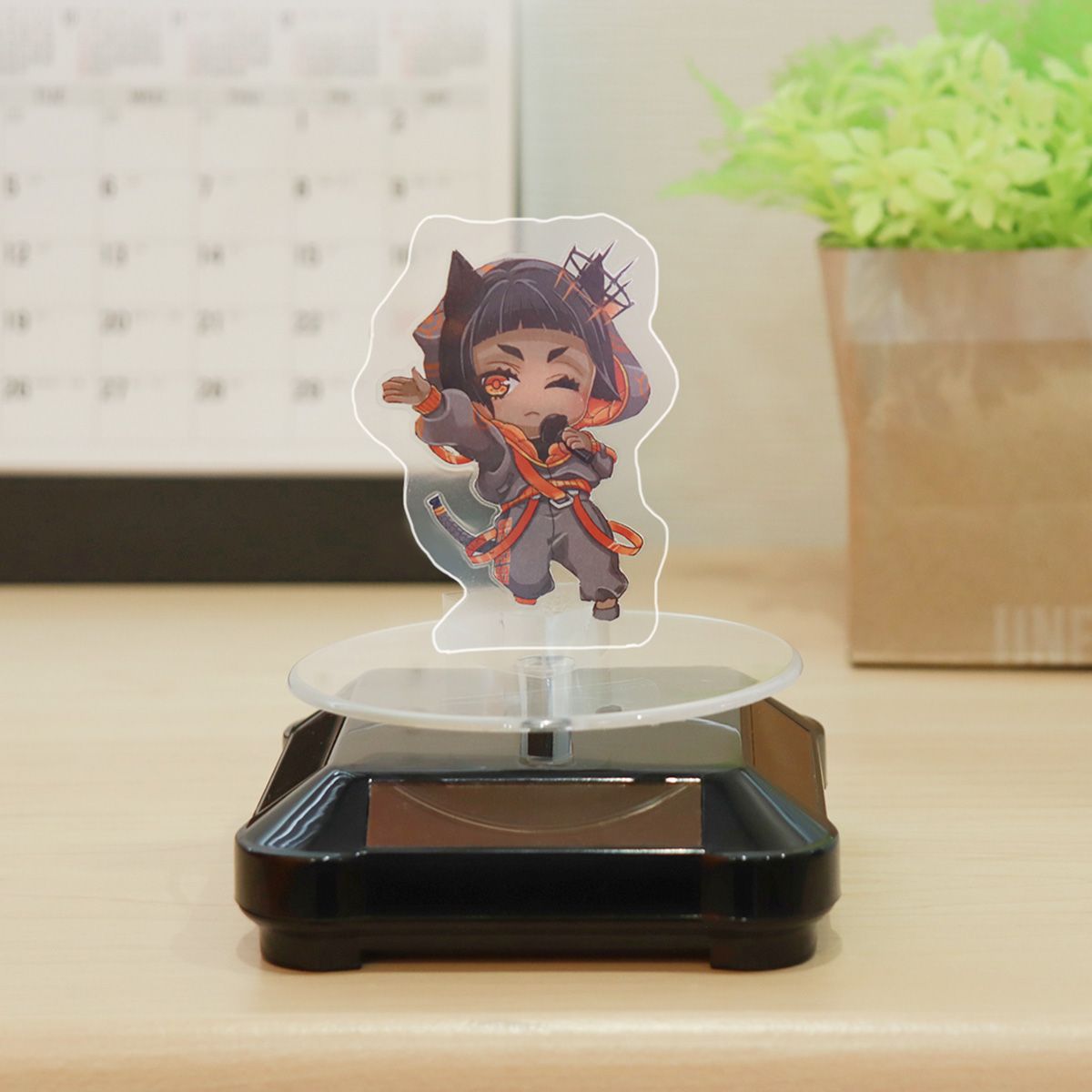 アクスタ台 ディスプレイ ぬいぐるみ 推し様に乗っていただく回転台 黒色 345892