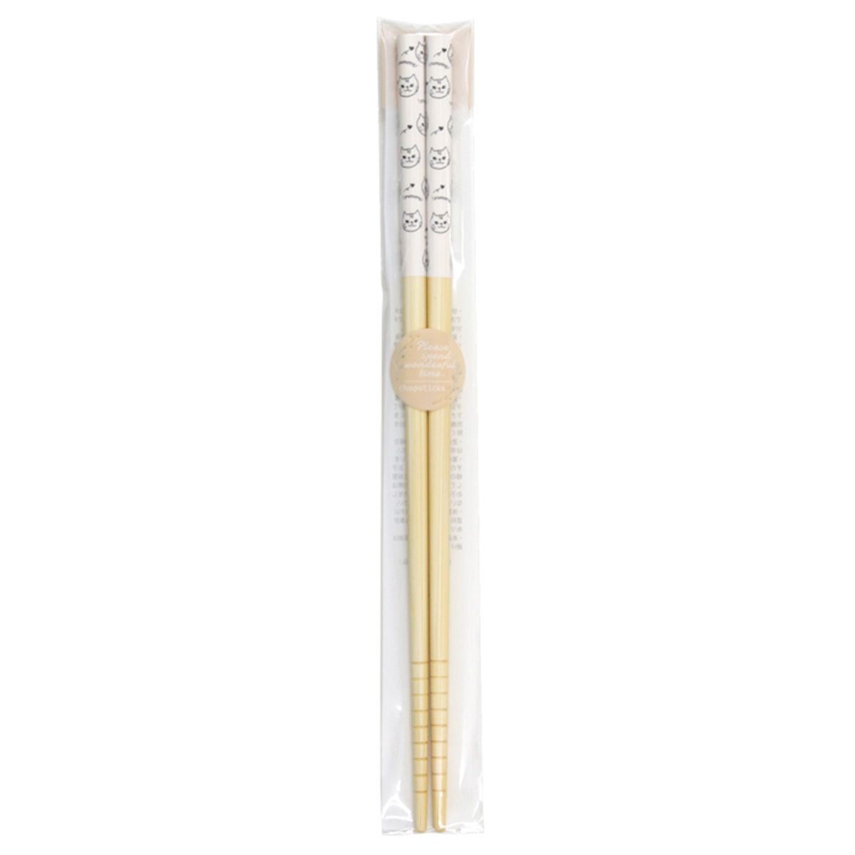 お箸 天然竹製  ミネット箸 ホワイト 22.5cm 345947