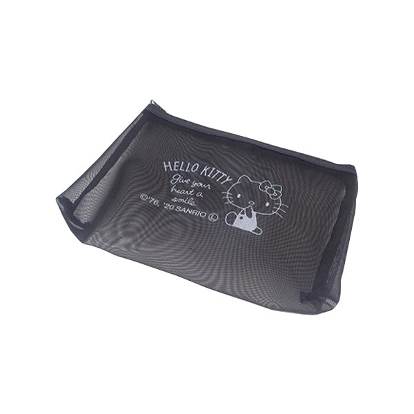 ハローキティ メッシュポーチ マチ付き L シンプル W21.5×H13×D3.5cm 346182