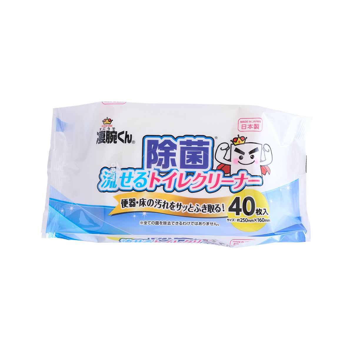 凄腕くん 除菌流せるトイレクリーナー 40枚 346303