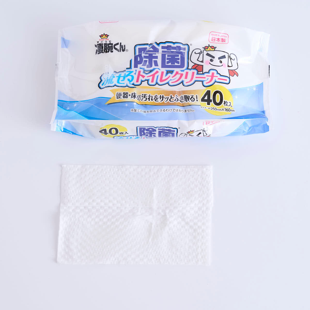 凄腕くん 除菌流せるトイレクリーナー 40枚 346303